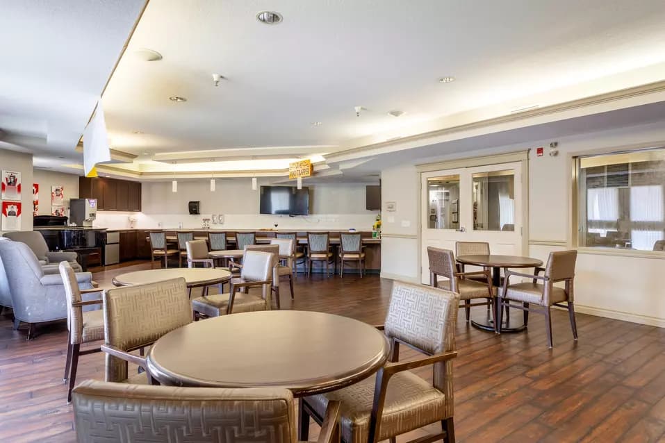 spacious bistro at chartwell colonel belcher retirement residence