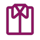 Vector icon of folded shirt / Icône vectorielle représentant une chemise pliée