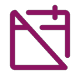 Vector icon of slashed calendar / Icône vectorielle représentant un calendrier barré