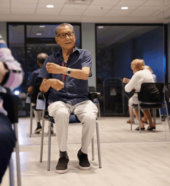 Chartwell Senior residents performing chair exercise