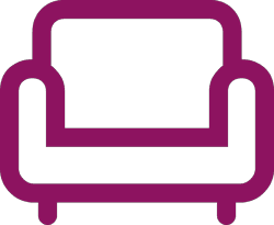 Couch icon. Icône de canapé. 