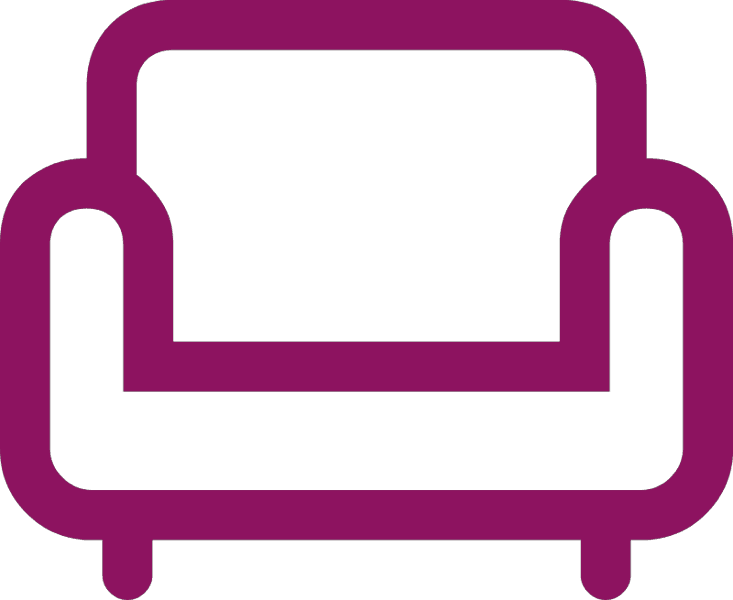 Couch icon. Icône de canapé. 