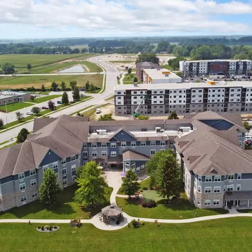 Drone view of exterior at Chartwell Royal Oak Village