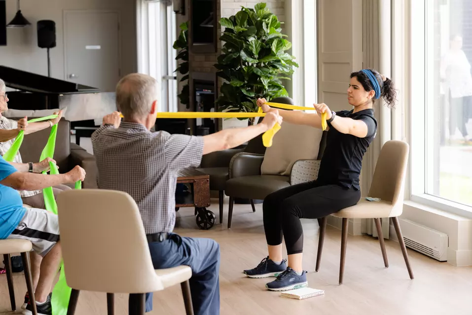 Chartwell senior residents exercise