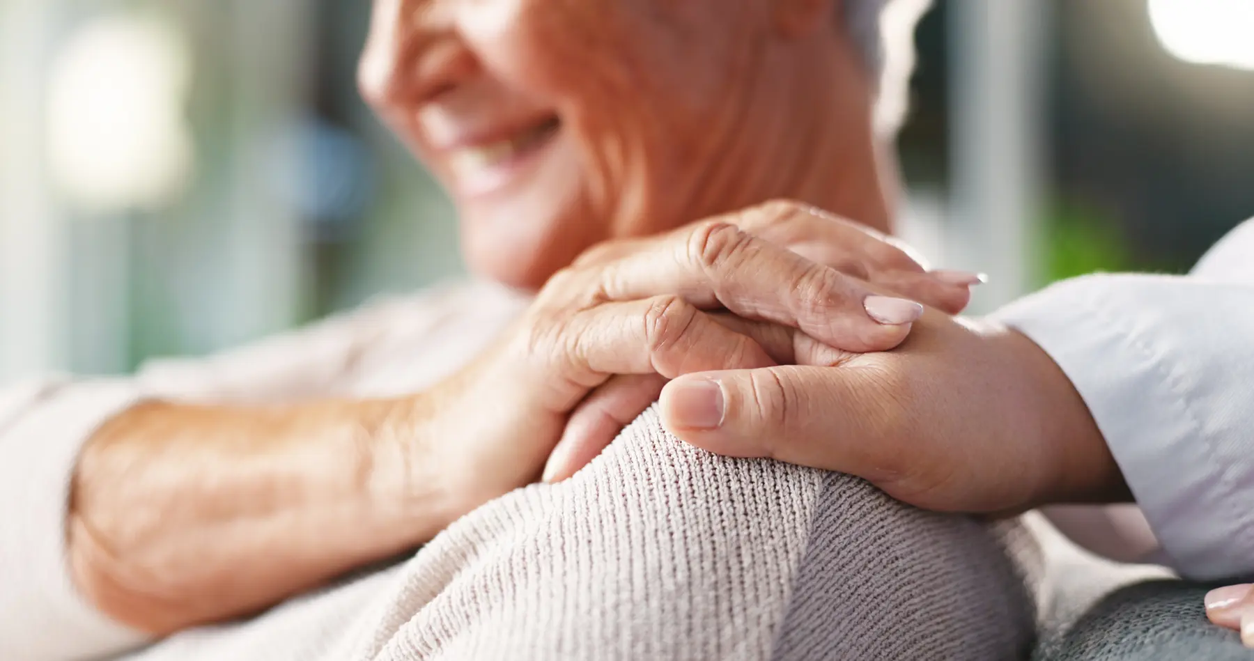 Hospital, doctor and support for senior patient, checkup and consultation for healthcare, empathy or ill. Clinic, medical professional and care for elderly person with dementia, sickness or diagnosis.