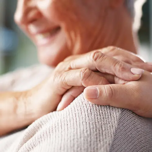 Hospital, doctor and support for senior patient, checkup and consultation for healthcare, empathy or ill. Clinic, medical professional and care for elderly person with dementia, sickness or diagnosis.