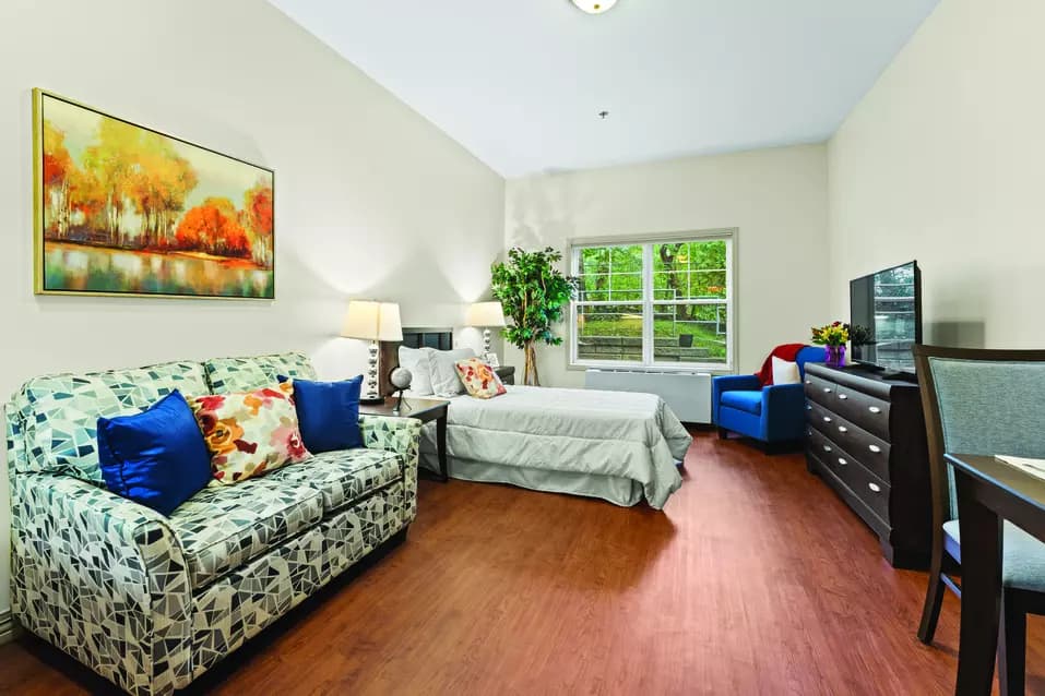 A comfy suite of Chartwell Rouge Valley Retirement Residence