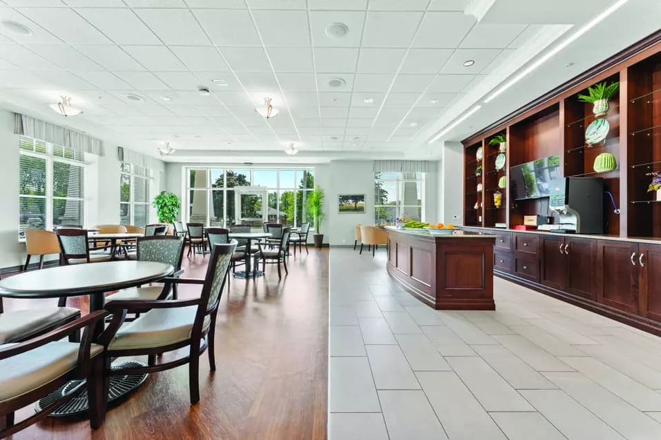 Chartwell Allandale Station Retirement Residence Bistro with self serve coffee