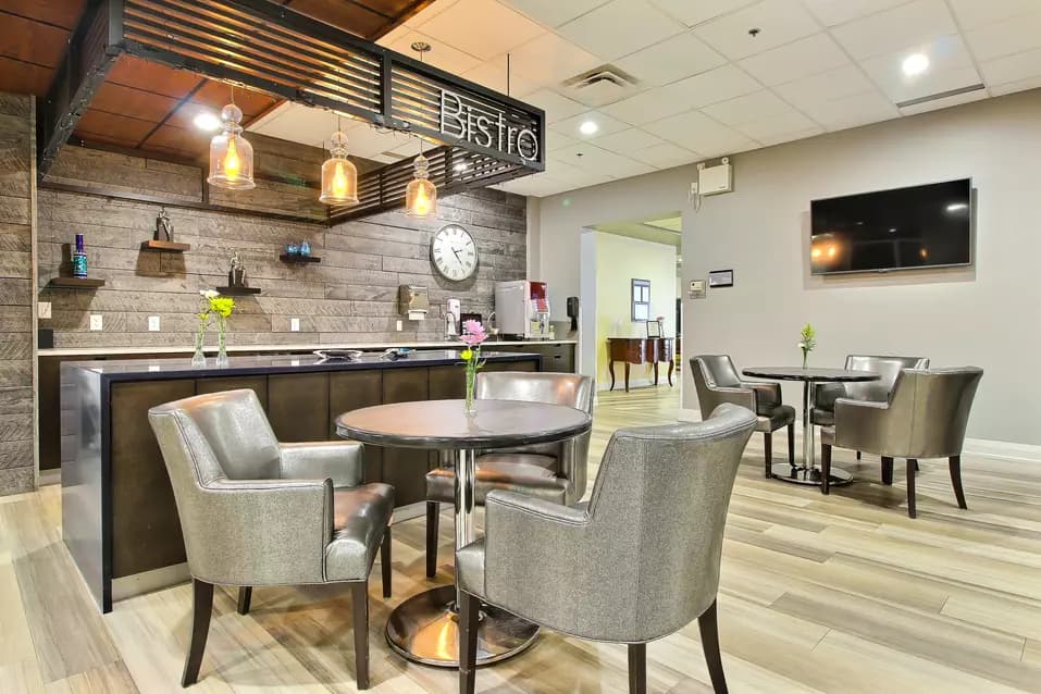 modern bistro at chartwell new edinburgh square retirement residence