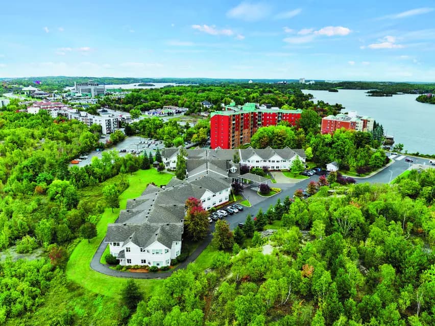 A beautiful aerial view of Chartwell Southwind Retirement Residence