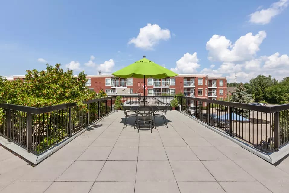 A beautiful terrace of Chartwell Tranquility Place Retirement Residence