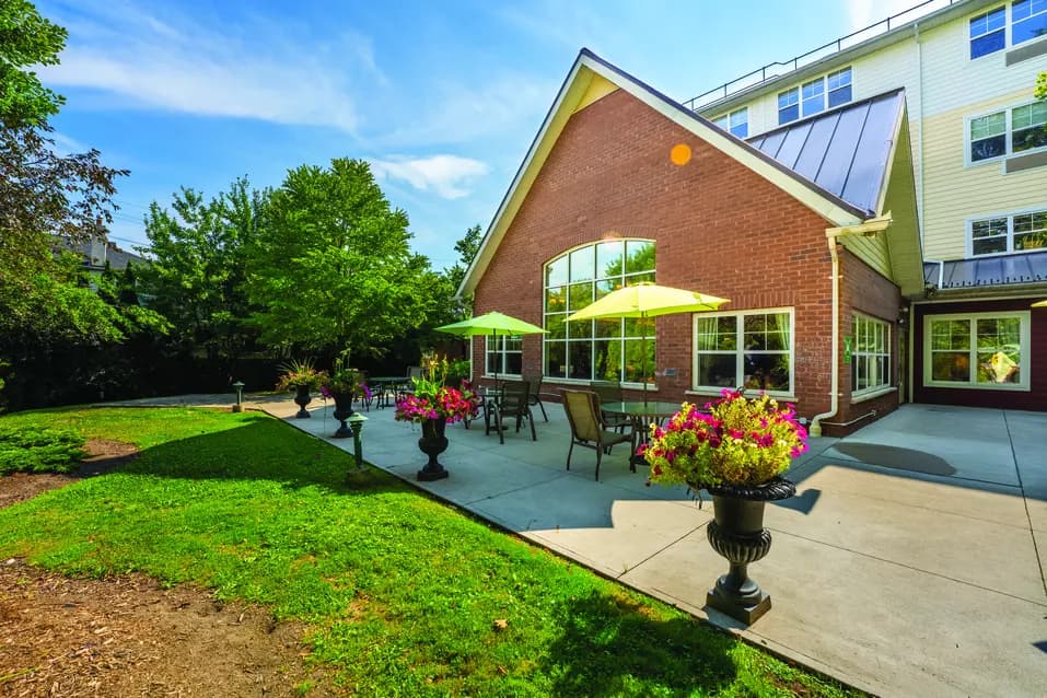 Chartwell Regency Retirement Residence patio with greenspace