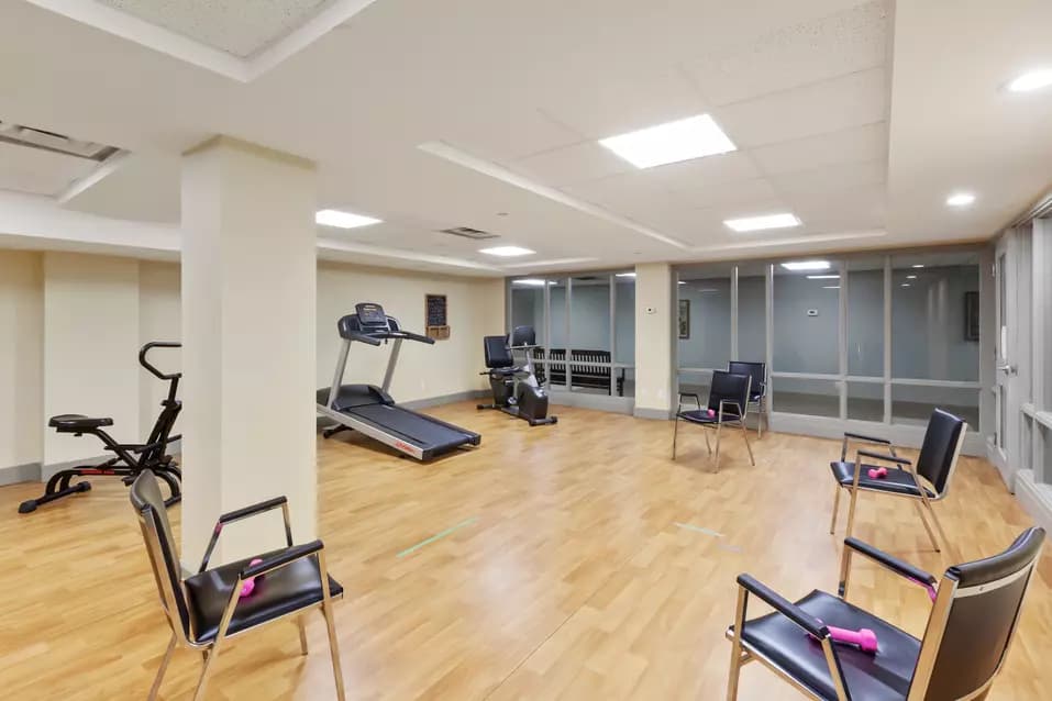 Exercise room of Chartwell Tranquility Place Retirement Residence