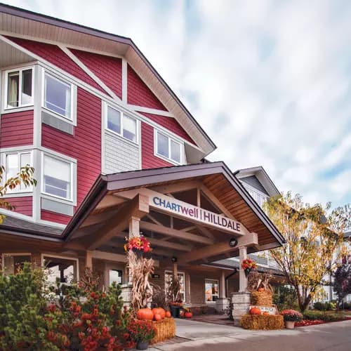 Main entrance of Chartwell Hilldale Retirement Residence