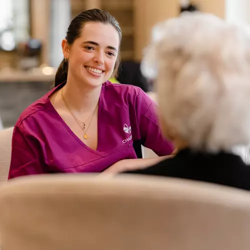 Chartwell Care staff with senior