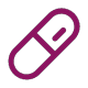 Vector icon of a medication pill / Icône vectorielle représentant un comprimé de médicament