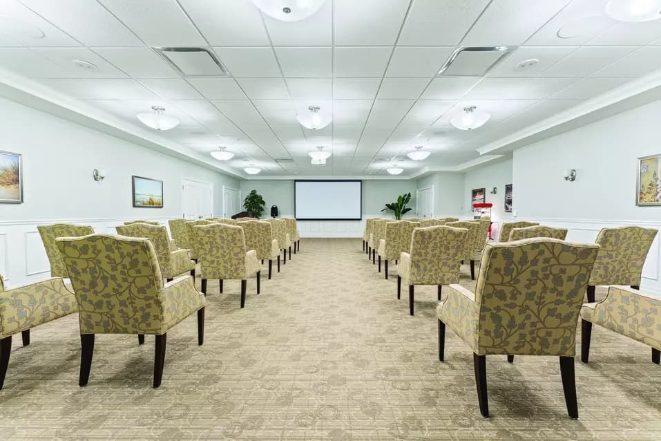 Chartwell Allandale Station Retirement Residence theater with spacious seating.